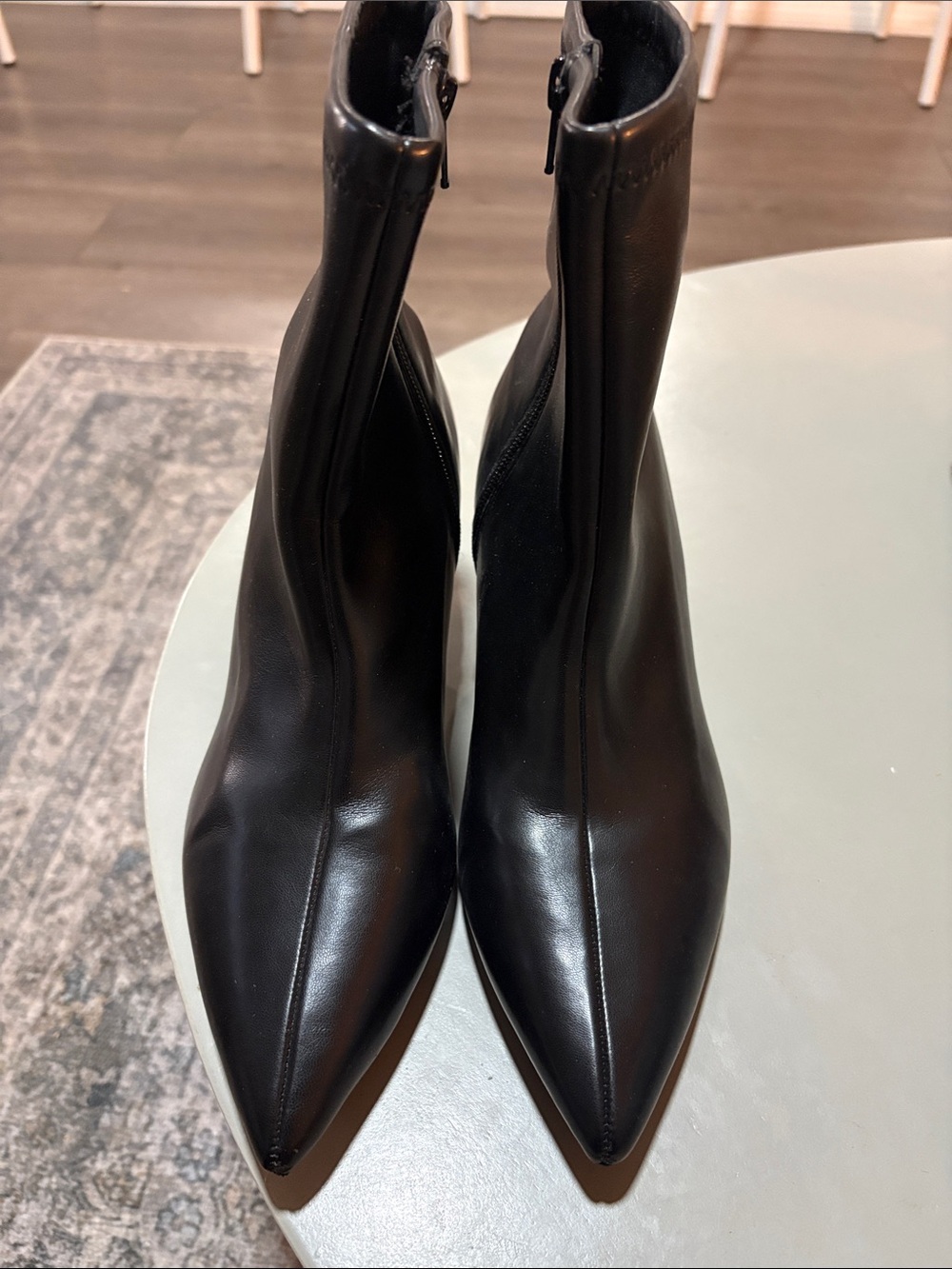 Target Black Pointed Toe Ankle Booties with Side Zip